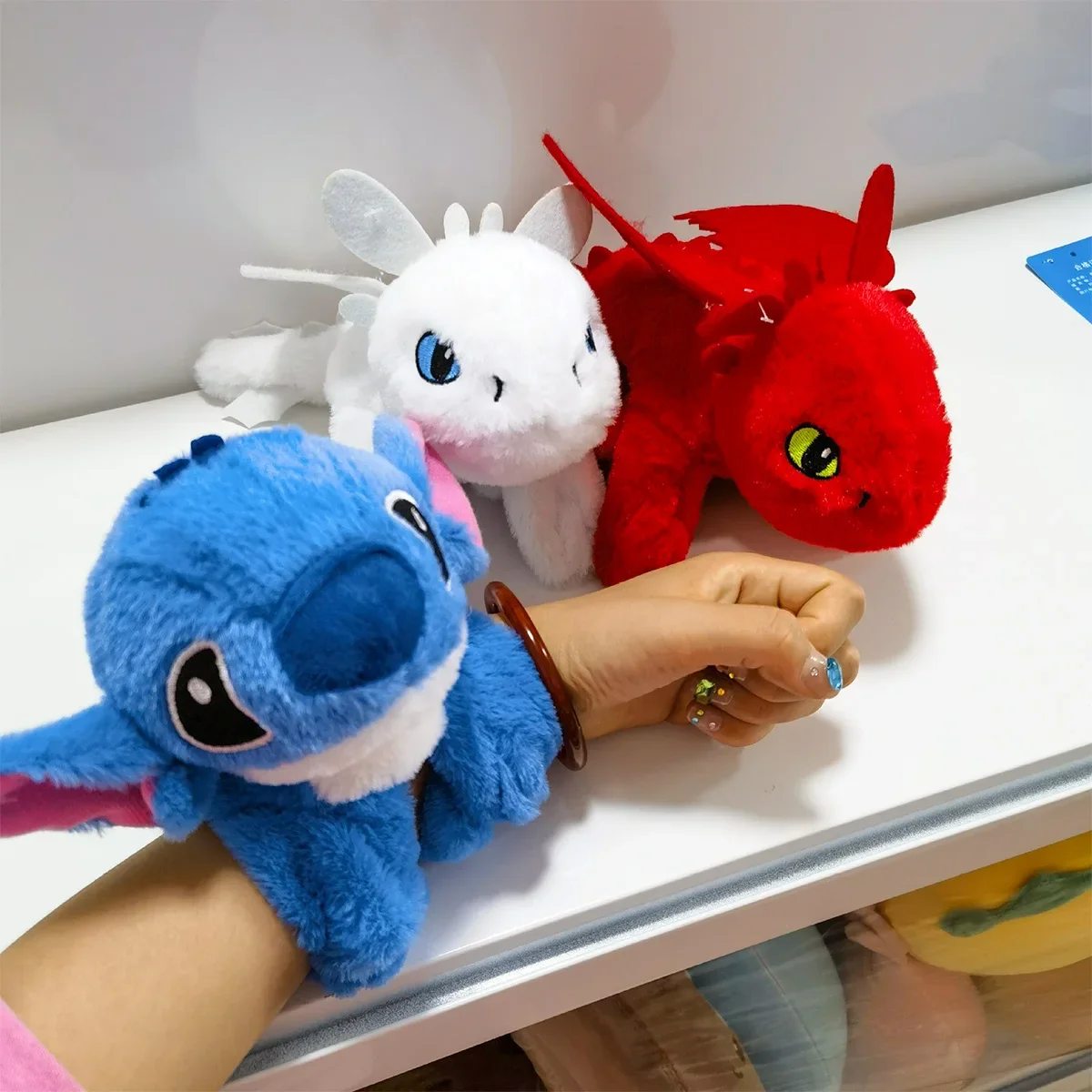 

Sanrio Kuromi Dragons, плюшевый браслет-клипса, игрушка Lilo Stitch, мультяшный браслет, кукла, мягкие плюшевые аксессуары для велосипеда, подарки для детей