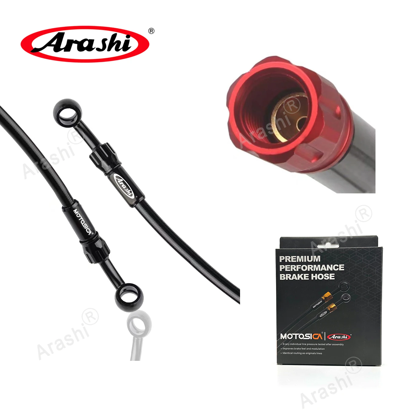 Arashi 95 cm tubo del freno linea del freno in acciaio inossidabile cavo di rinforzo idraulico montaggio universale per Scooter moto