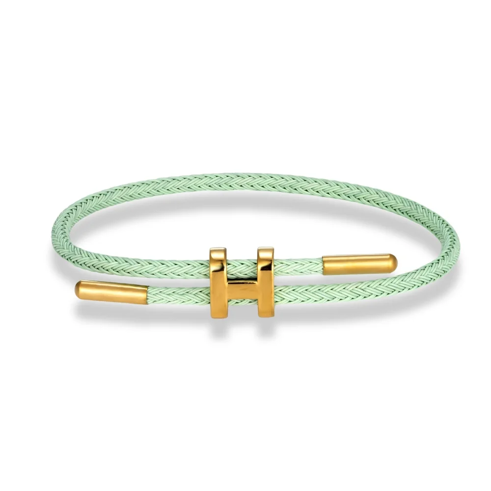 Mehrfarbiges Edelstahl-Drahtseil Verstellbares Armband Wasserdicht Nicht Verblassend Luxuriöser Minimalistischer Paarschmuck Geschenk für Männer Frauen