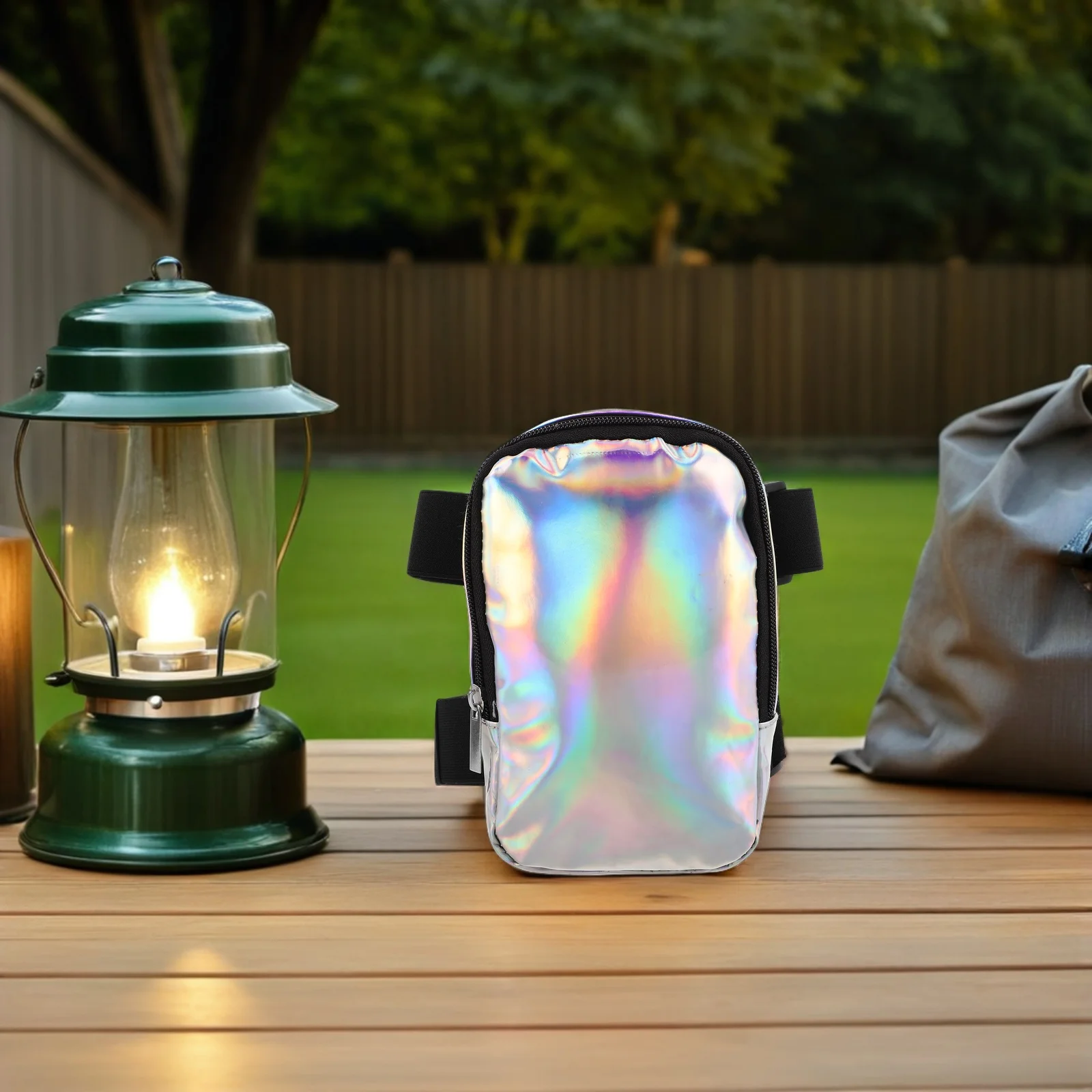 

Iridescent Holographic Thigh Pack Adjustable Strap Outdoor Hiking Travel Women Leg Bag Outdoor Fanny Pack Thigh Pouch Bag