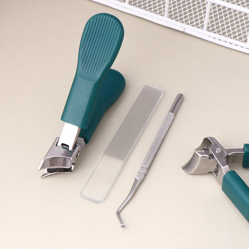 Tagliaunghie inclinate antispruzzo con apertura a ganascia larga Tagliaunghie incarnite Tagliaunghie portatile per unghie dei piedi Set strumento per manicure
