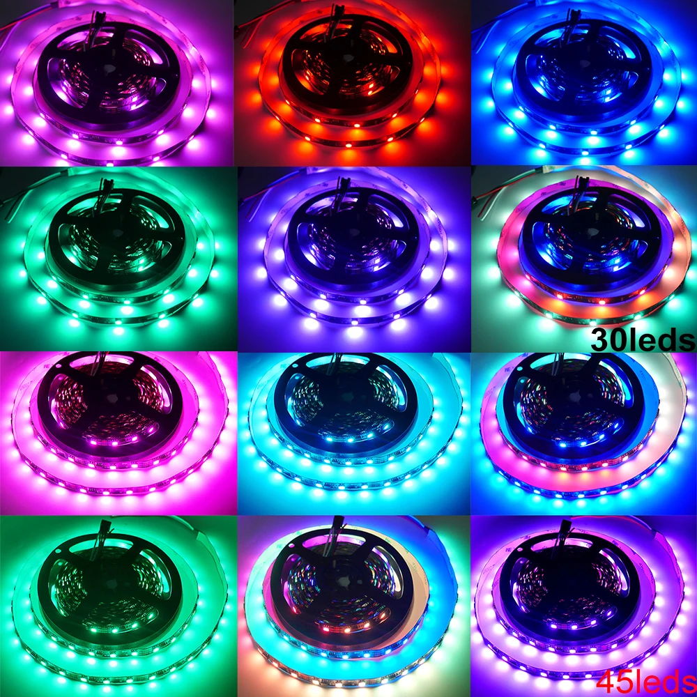 

UPS Free Shipping 5m×10pcs DC12V WS2811 IC External SMD 5050 RGB Smart Addressable 1 IC Control 3Leds Decorate Led Strip Light