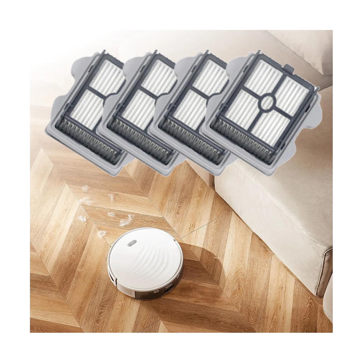 4PCS Filter for A10 A10 PLUS Dyad Pro Wet and Dry Smart Vacuum Cleaner Spare Parts Replacement