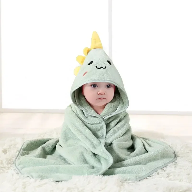 

Hot Selling New Cartoon Animal Baby Bath Towel With Hood, Children's Soft And Fast Absorbent Coral Velvet Baby Bath Towel