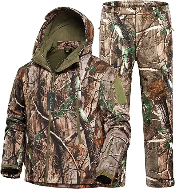 Waterproof Hunting Clothing for Men, Camo Hunting Jacket and Pants, Water Resistant, Insulated, New