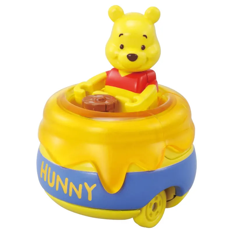 Original TAKARA TOMY Dream Tomica Ride On Disney RD-02 Winnie-the-Pooh & Honeypot 1/?? Diecast Alloy Character Vehicle with Rota