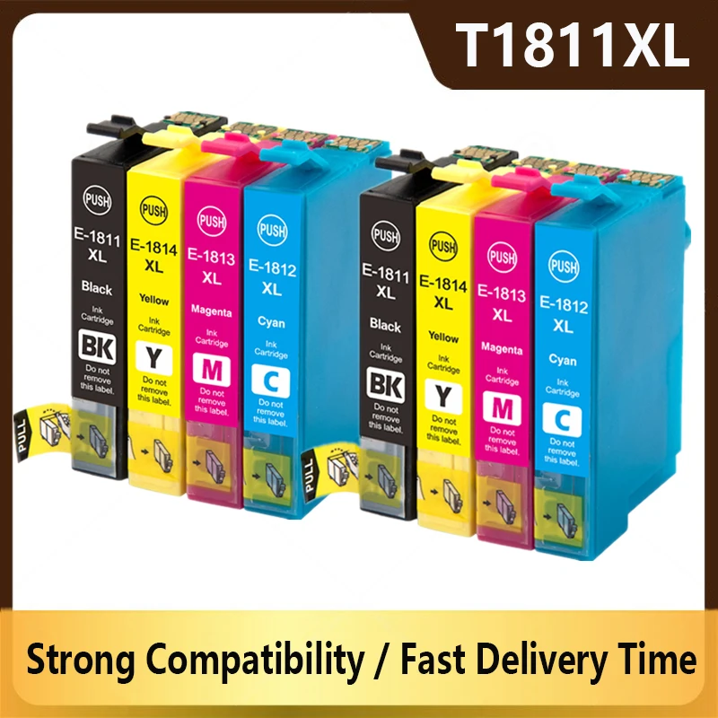 

Ink Cartridges For Compatible EPSON 18XL T1811 T1814 For Epson XP-415 XP-30 XP-102 XP-202 XP-205 XP-302 XP-305 XP-402 Printer