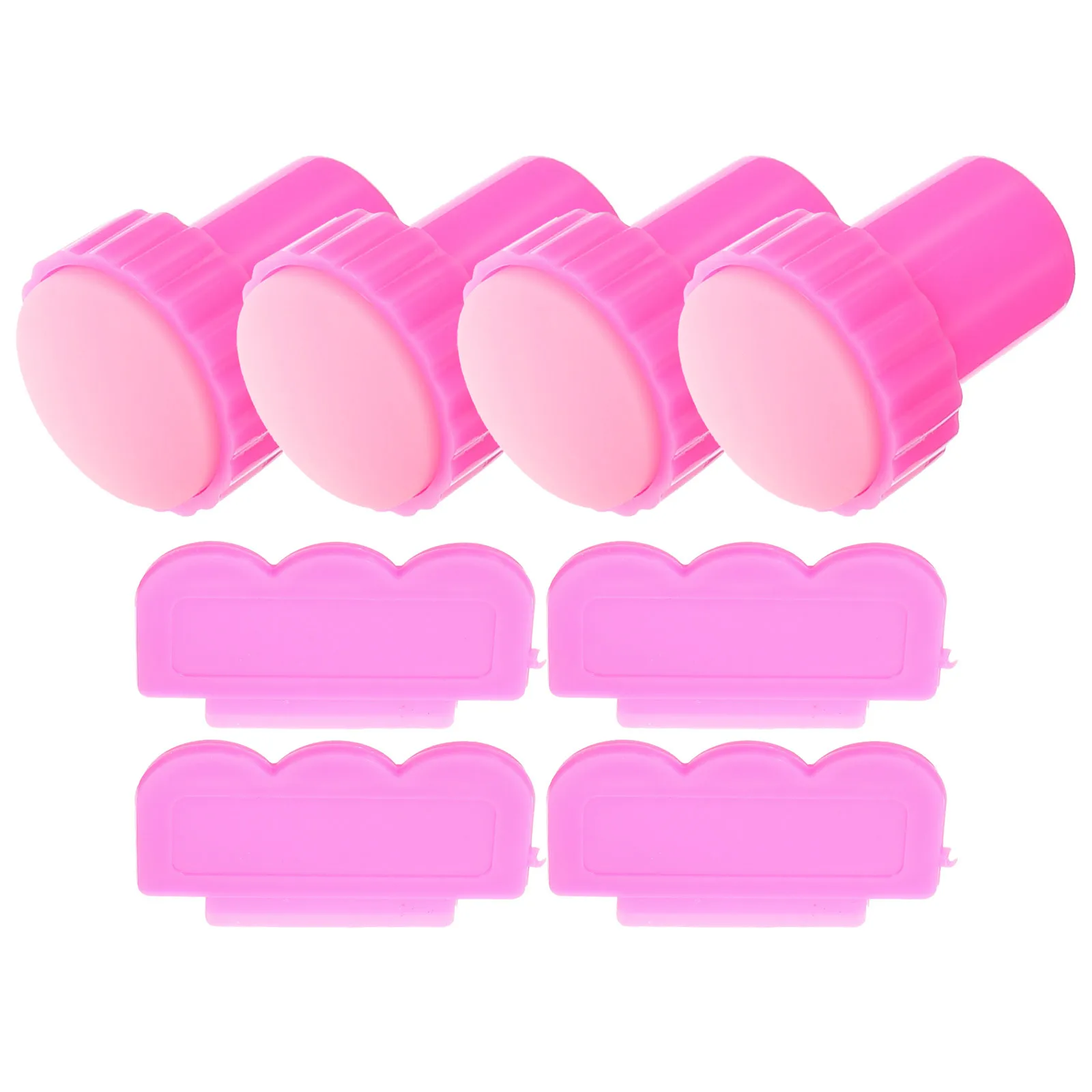 5 قطع 5 قطع أدوات مانيكير لوازم طقم ختم الأظافر لختم تصميم الختام الوردي