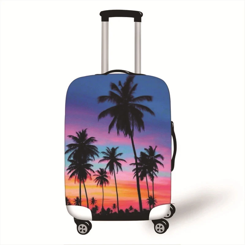 Landscape Tree Luggage Cover Thicken Elastic Luggage Covers Suitable 18 To 32 Inch Suitcase Case Dust Cover Travel Accessories