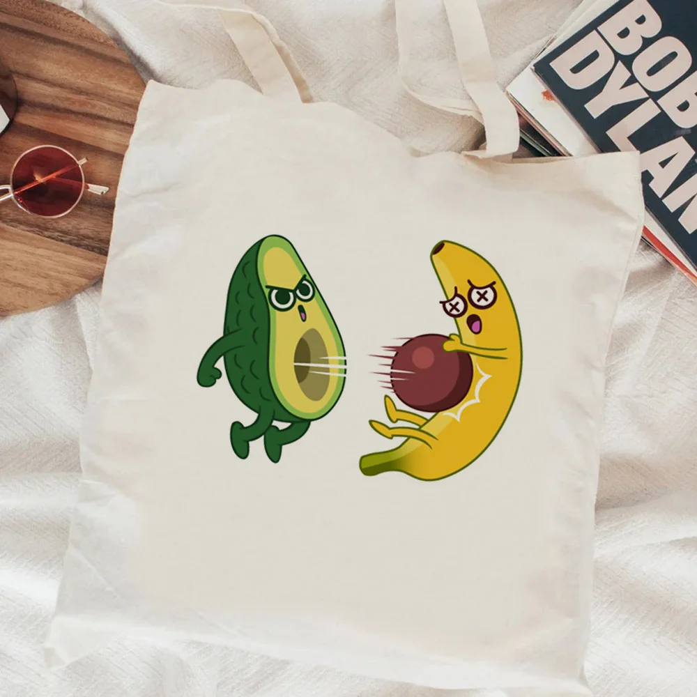 Bolso de compras con aguacate, bolsa de yute ecológico, ecobag, ecológico, reutilizable, sacolas