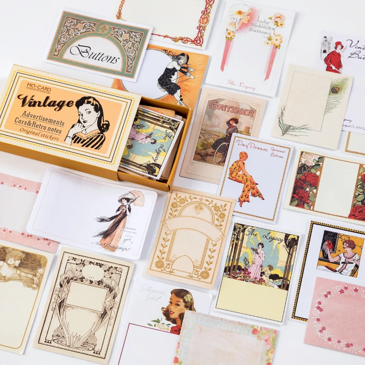 60 stks Vintage stickers in dozen memo decoraties handgemaakte DIY labels plakboek materialen briefpapier decoraties