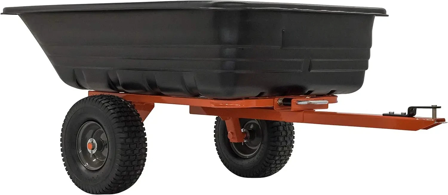 Inc 45-0552, 700-Pound, Poly Dump/Swivel Cart, Black/Orange