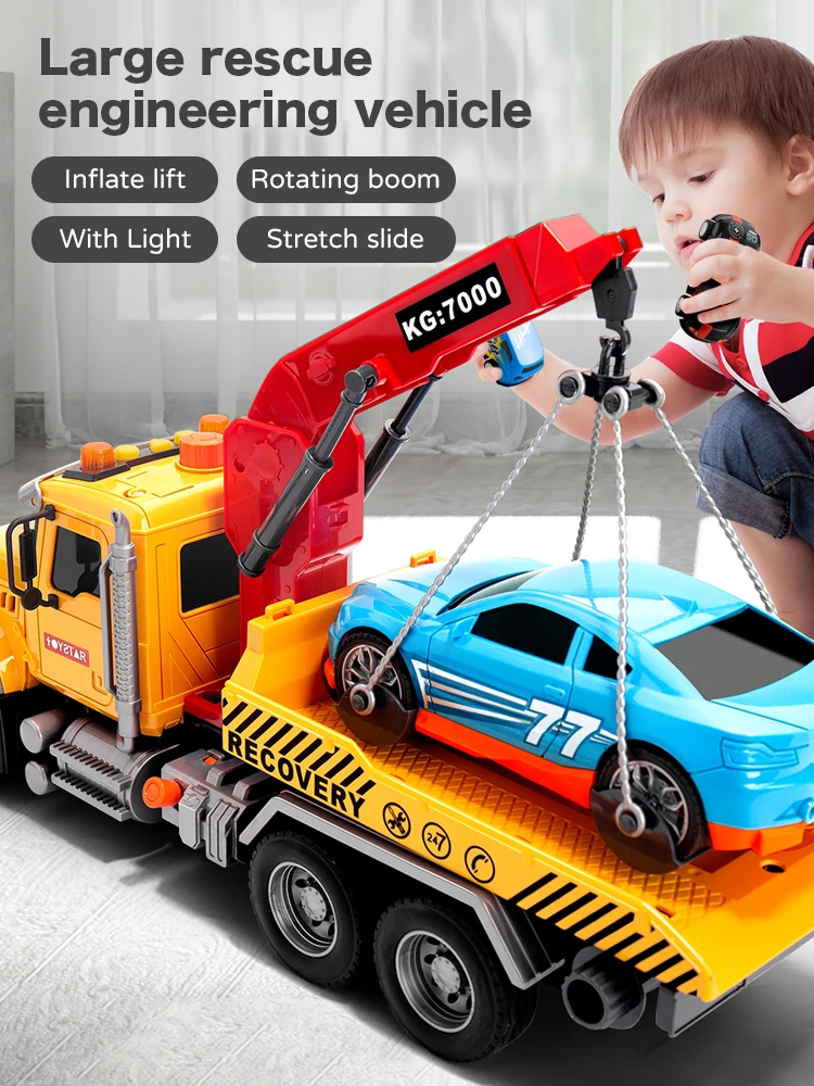 Boys Car Toy Engineering Tractor Vehicle Model Children With Sound and Light Cars 3 Years Education Toys For Kids Gifts