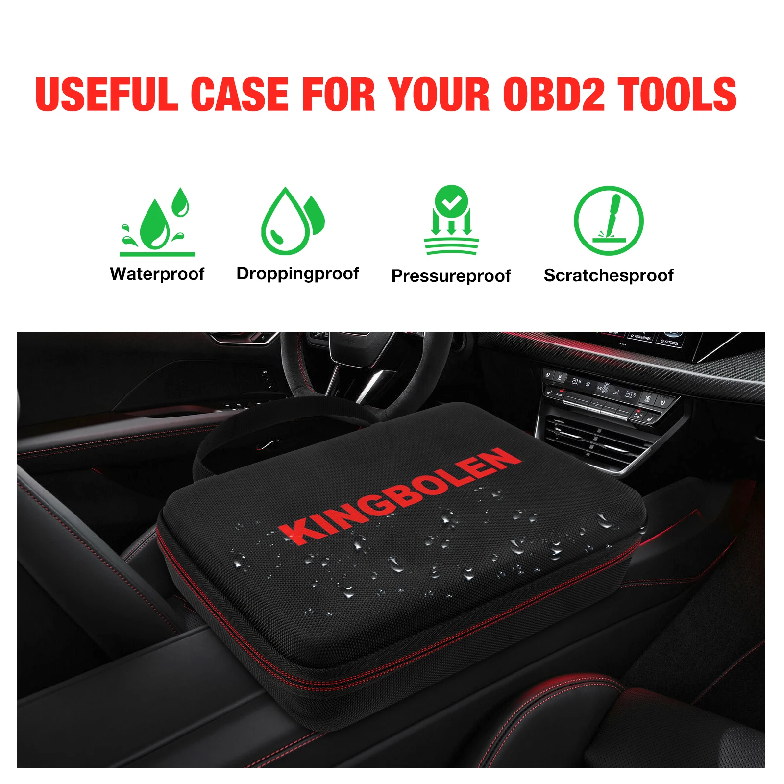 KINGBOLEN Protective Case Storage Bag Carry bag engough Packge OBD2 Scanner LAUNCH CRP123 PLUS CR529 CR3008 PLUS CRP123E