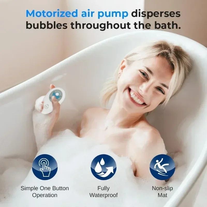 Hot Sellers.Portable Spa Bubble Bath Massager - Thermal Spa Waterproof Non-slip Mat with Suction Cup Bottom, Motorized Air Pum.N image 3