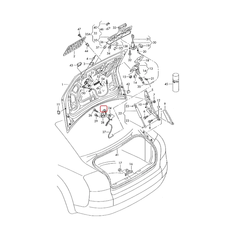 محرك المُشغل الإلكتروني بقفل صندوق السيارة الخلفي 8E5962115B 8E5962115 جودة OE لأودي A4 B6 A2 2001 2002 2003 2004 2005 8E5 962 115 B #6