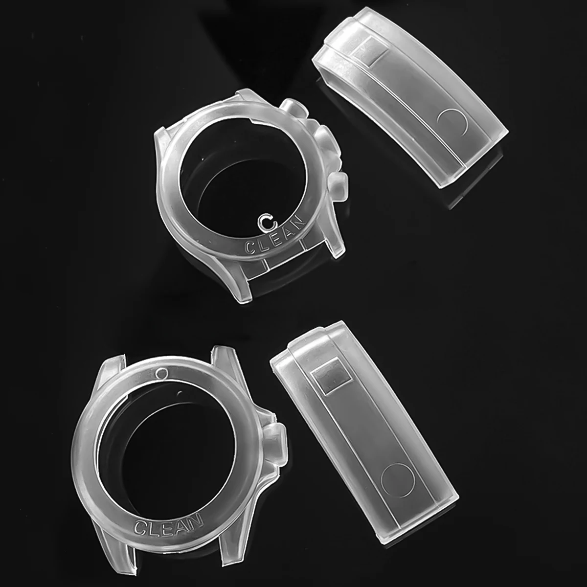 Funda protectora de 40mm para Rolex negro/verde agua fantasma Dattona hebilla de reloj esfera de silicona accesorios de funda protectora