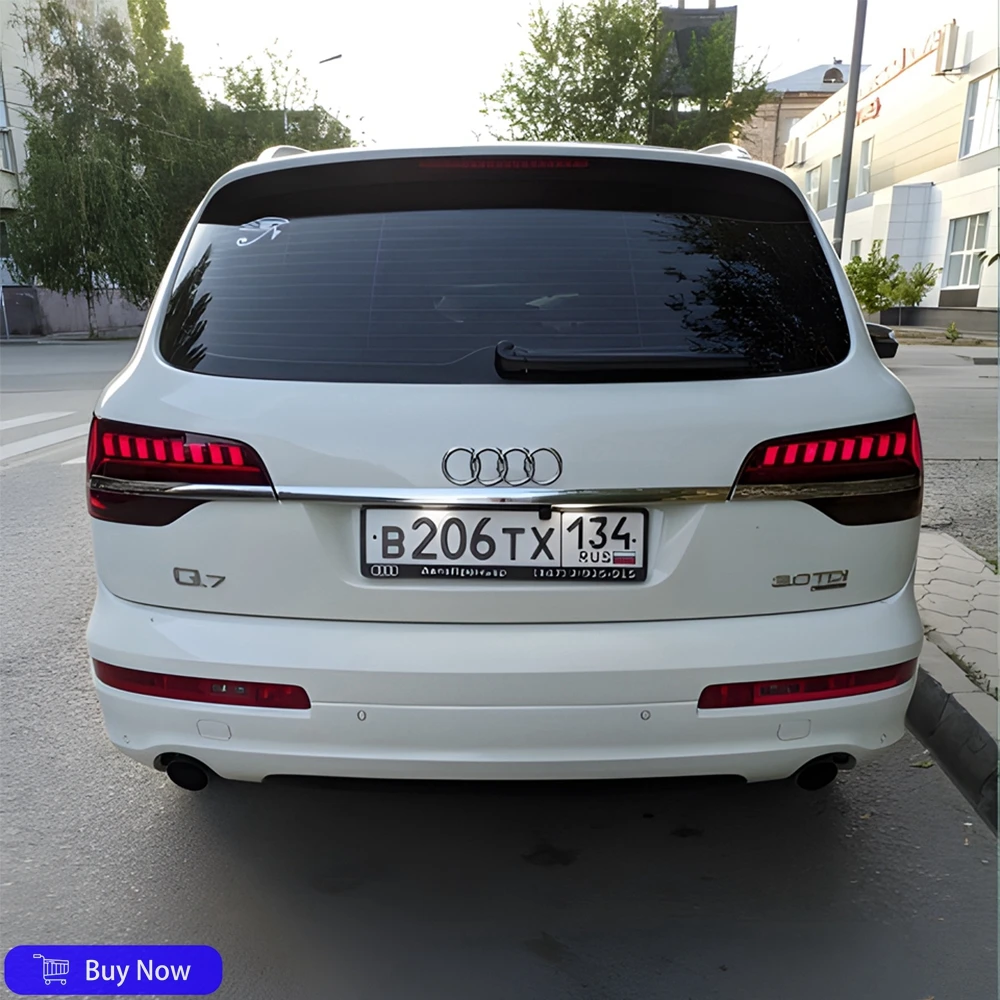

Автомобильные задние фонари для Audi Q7 2006-2015, обновленный стиль, новейший стиль, светодиодный светильник в сборе через стример, аксессуары для указателей поворота