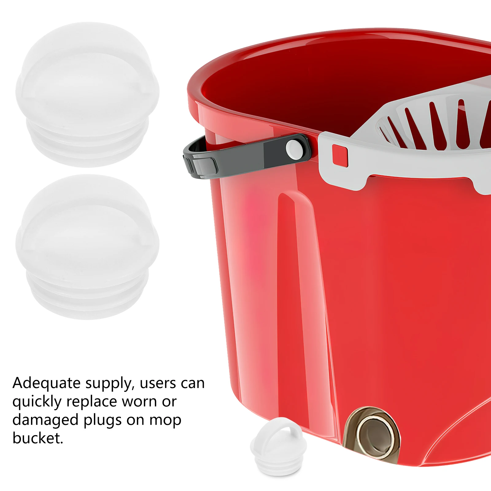 

10pcs Silicone Plugs Mop Bucket Hole Replacement Drain Stopper Commercial Bucket Plug Leak Proof Waterproof For Bathtub