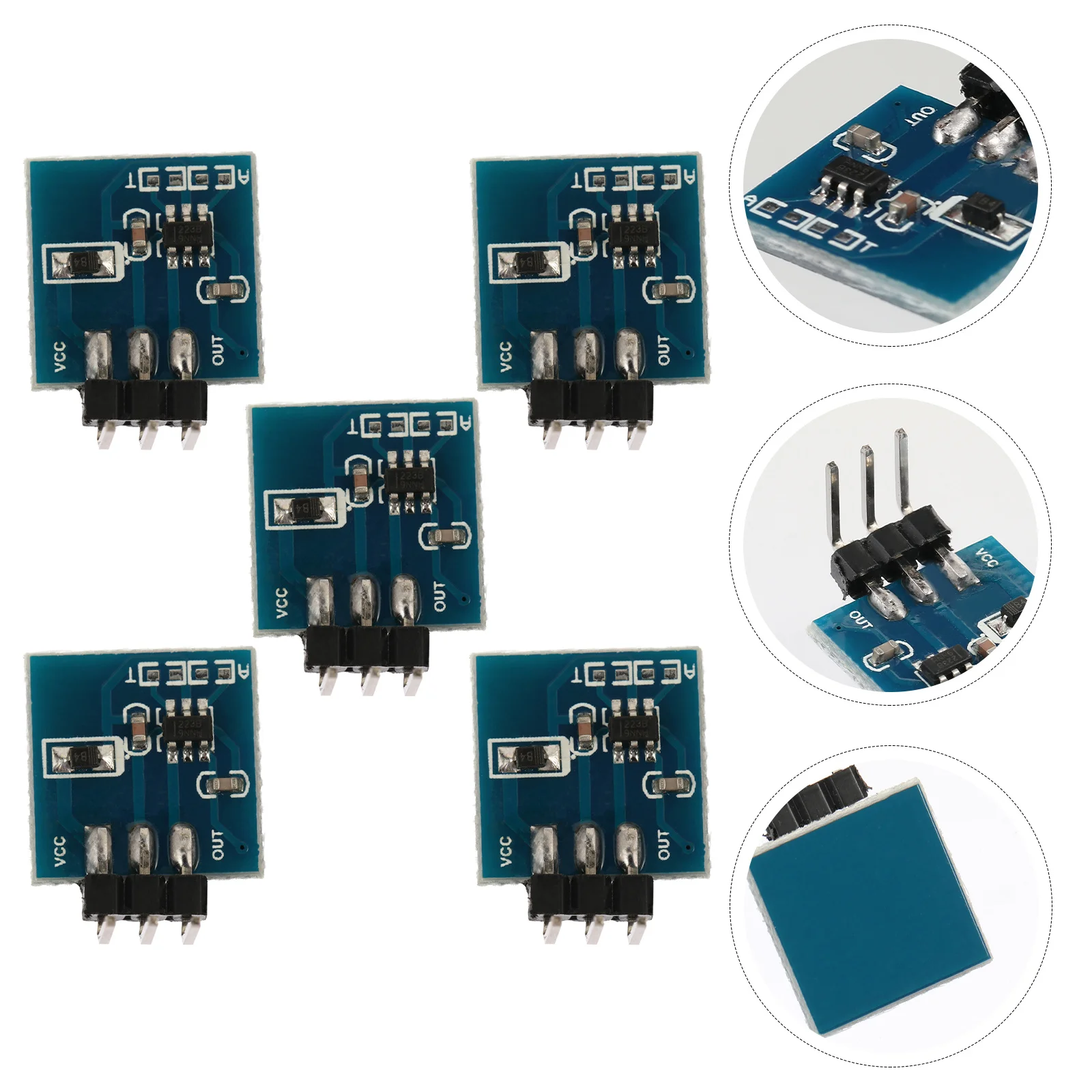 

5Pcs Touch Switch Module Capacitive Sensor Single Channel Self-Locking No-Locking Key for Microcontroller Projects Hidden