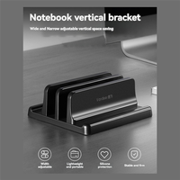 Vaydeer Adjustable Vertical Laptop Stand Holder Vertical Bracket Mount - Space Saving Organizer