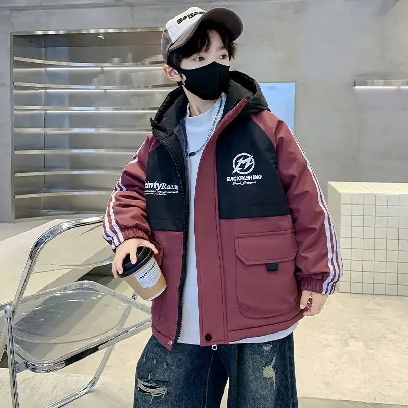 5-14Y Kids Jacket Boys Thicken Outerwear Girl Winter Clothes Outwear Ski Jackets Outdoor Coat for Children Overalls for Teenager image 5