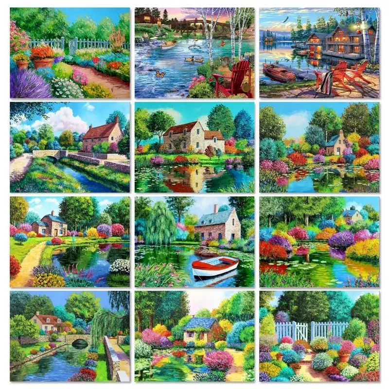 

GATYZTORY 60x75cm Painting By Numbers For Adults Kids Canvas Painting Modern Handmade Paintings On Number Wall Decor Gift