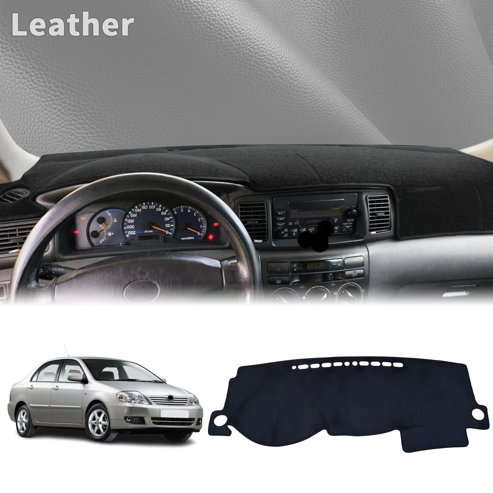 

fit for Toyota Corolla E120 E130 2000-2007 Car Dashmat Dashboard Cover Pad DashMat Sunshade Protective Carpet Accessories