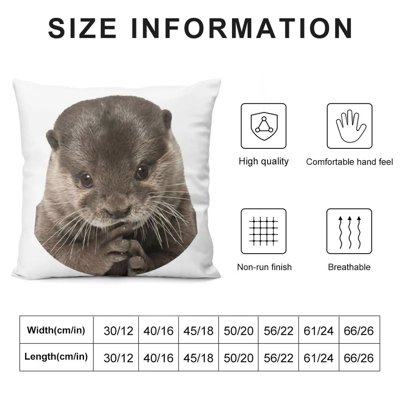 Cute baby otter Throw Pillow christmas supplies Pillow Covers Decorative Sofa Covers pillow