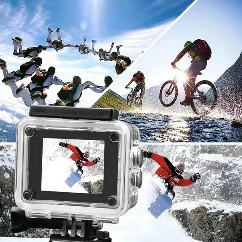 Waterproof Helmet Video Recording 4K Action Camera Camera Sports Cameras Outdoor Mini Cam 1080P/30FPS WiFi 2.0" 170D Underwater