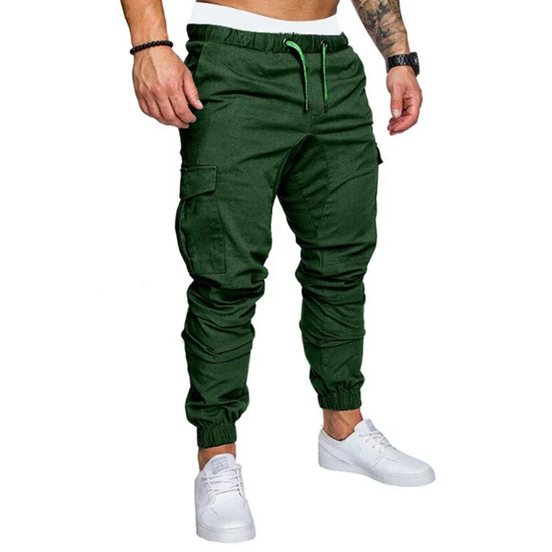 Asia Size Spring Autumn Men Cargo Pants Joggers Sweatpants Casual Male Sportswear Hip Hop Harem Pants Slim Fit Trousers 2022