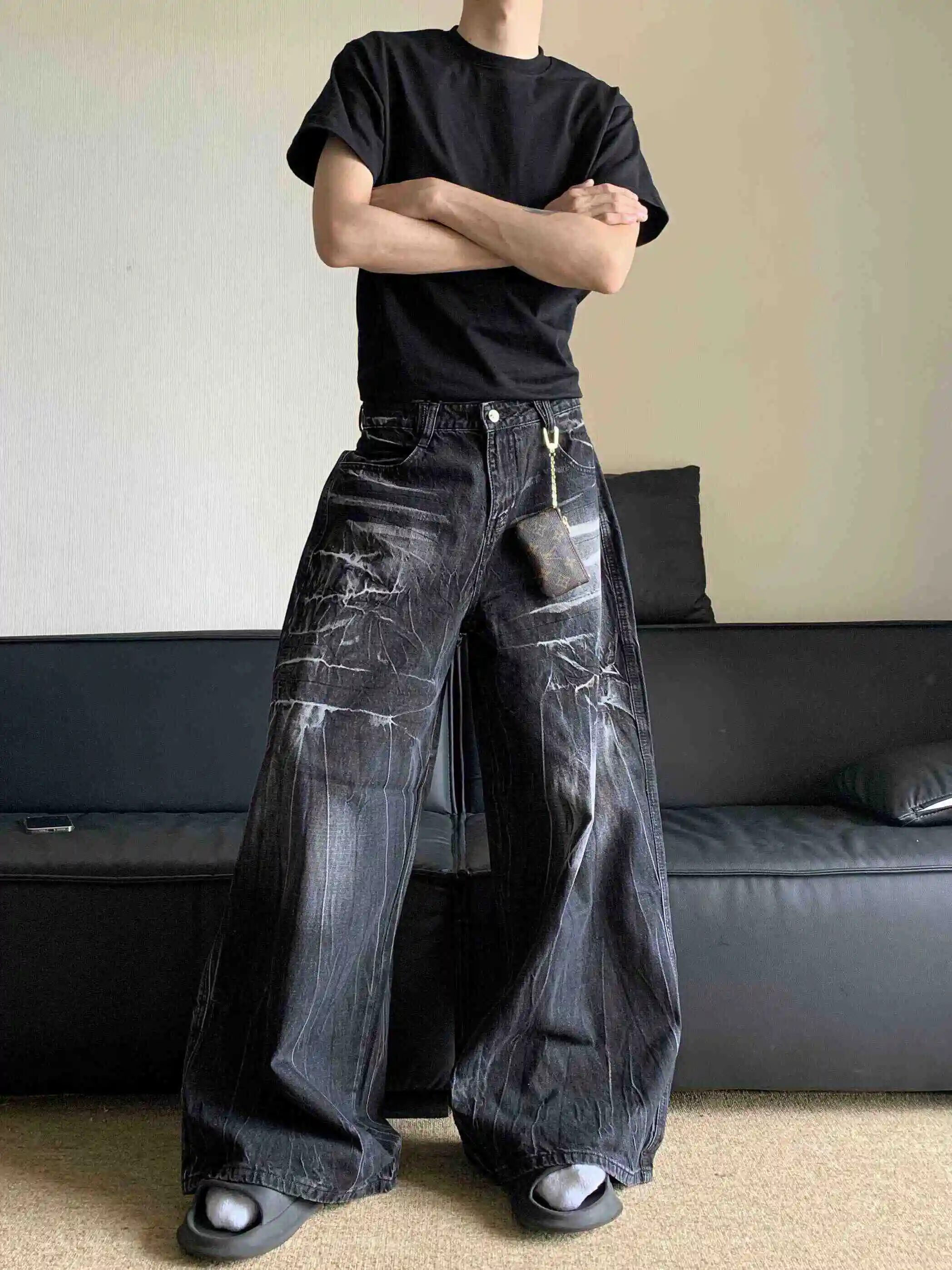 2025 Autumn Winter Women's Denim Pants Y2K Wide Fit Baggy Men Jeans Grunge Harajuku Dark Academia Cowboy Punk Mom Jeans New In