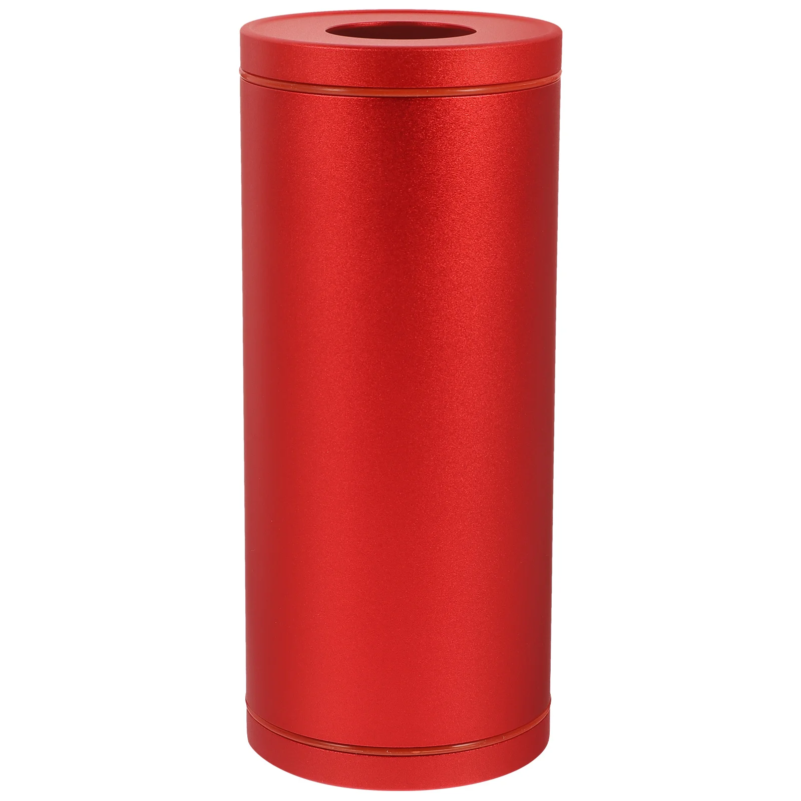 

1pc Cylinder Box Round Metal Car Tissue Holder Waterproof Dustproof Aluminum Alloy Desktop Organizer For Home Office Use