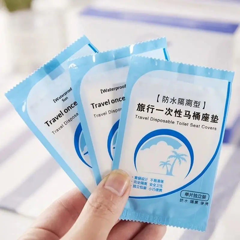 50Pcs Toilet Seat Cover Toilet Lid for Bathroom Accessories Bowl Disposable Mat Protector Products Household Merchandises Home