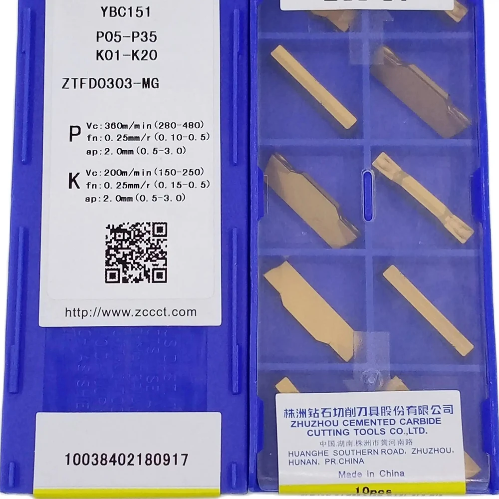 ZCC ZTFD0303-MG YBG202 YBG302 YBG205 YBC151 Turning tools insert for processing steel stainless steel and cast iron ZTFD 0303