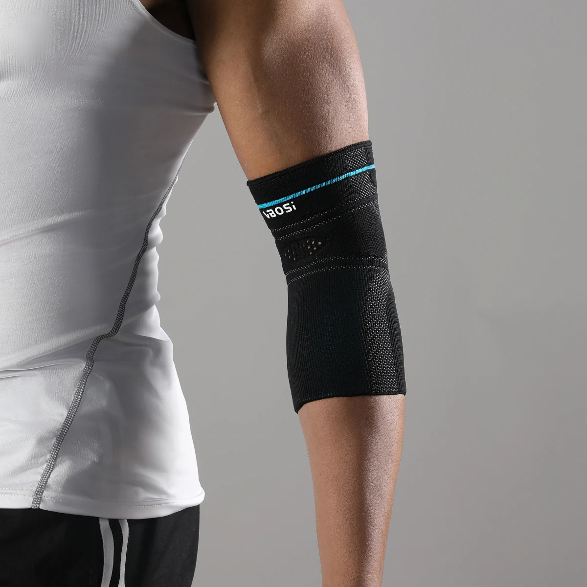 VBOSi Elastische, mild komprimierende Ellbogenbandage – Atmungsaktive Sportunterstützung für Fitness, Laufen & den täglichen Gebrauch für Männer und Frauen
