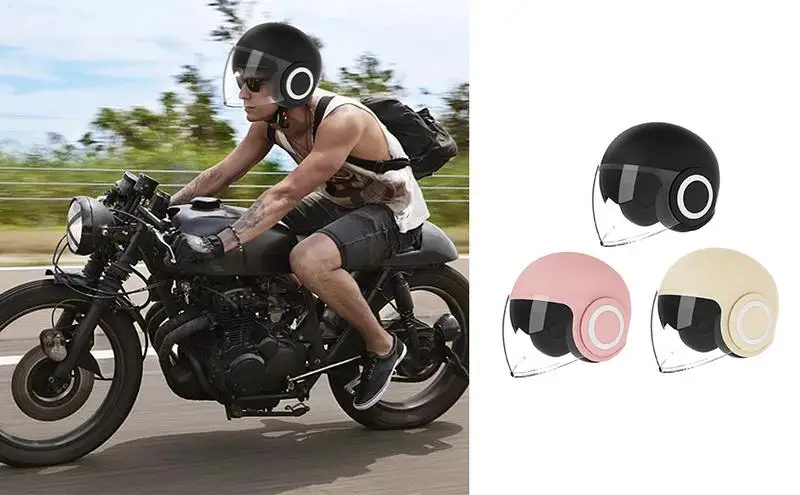 

Motorcycle Helmet Half Face Cruiser Motorcycle Helmet Motorbike Crash Moto Helmet Men Cycling Head Protection Hat Skating Helmet