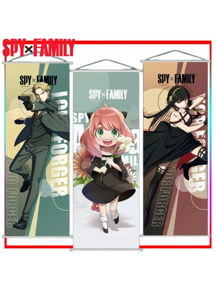 Nieuwe SPY×FAMILY Hangende Scroll Tapestry Cartoon Anya Forger Wall Art Kamerdecoratie Anime Merchandise Vakantiecadeau Verbergen gebreken - afbeelding 2