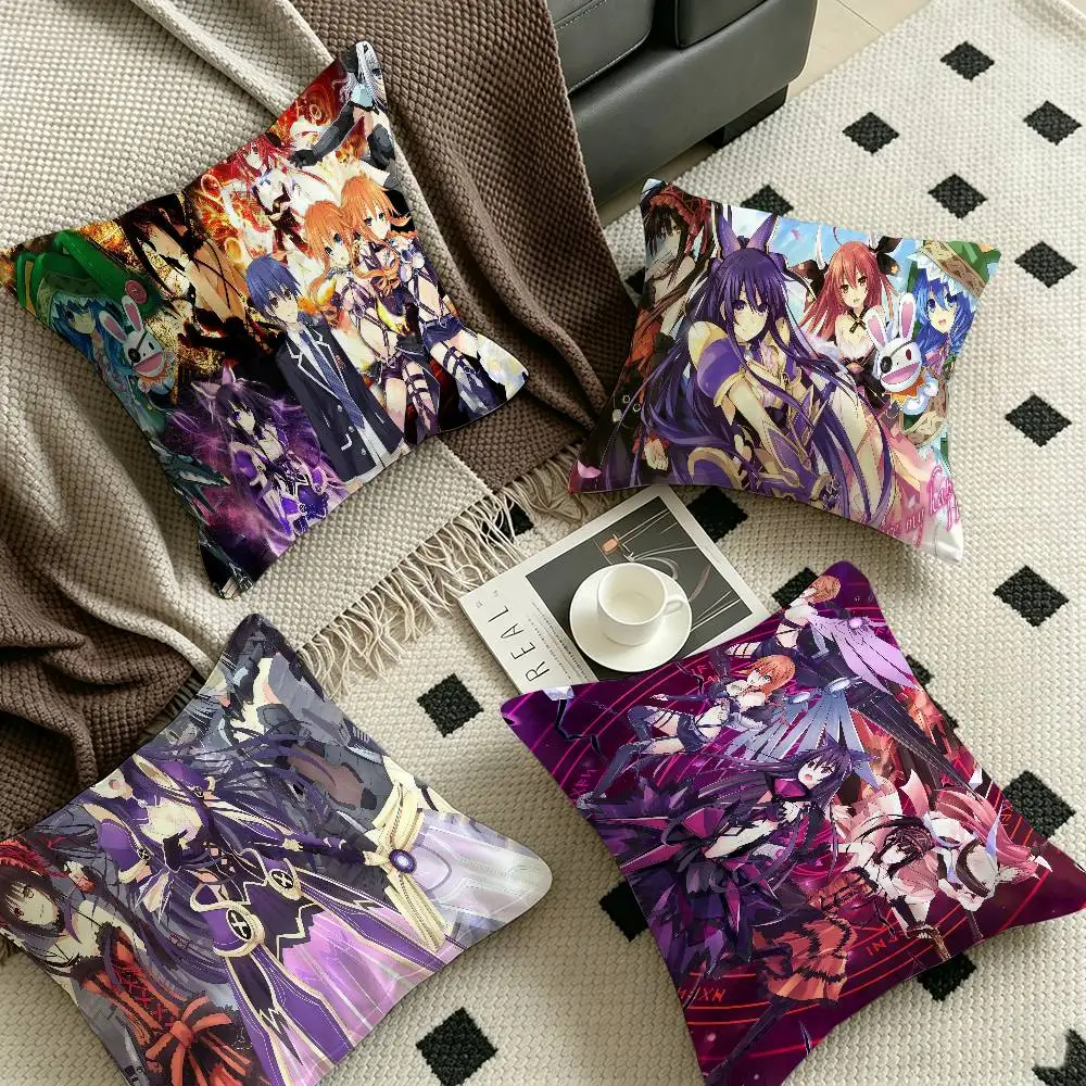 Anime DATE A LIVE Cushion Cover Car Throw Pillow Case For Sofa Car Christmas Gift 40x40cm 45x45cm