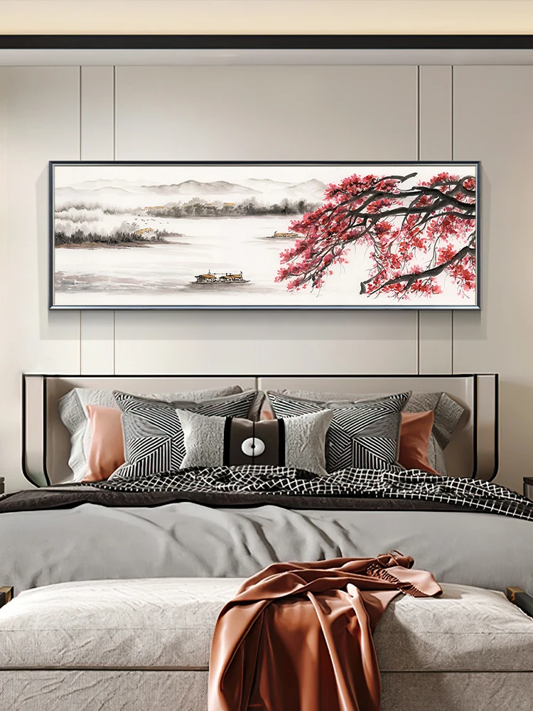 highmax Chinese Style Landscape Canvas Painting Ink Oil Painting Plum Blossom Red Plum Art Poster Wall Print Home Decoration