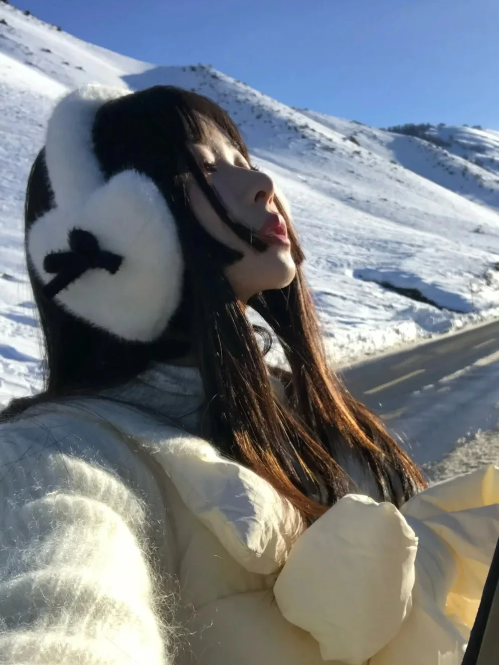 Design coreano Earmuffs Dobráveis para Mulheres, Proteção de Ouvido Quente Espessado, Bolsas de Ciclismo de Pelúcia, Arco Kawaii, Acessórios Y2K, Novo, Inverno