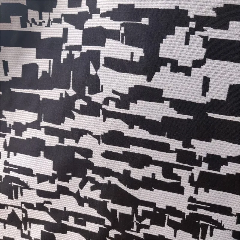 Geometric color block jacquard fabric woven dyed for shoes bags men's and women's trousers