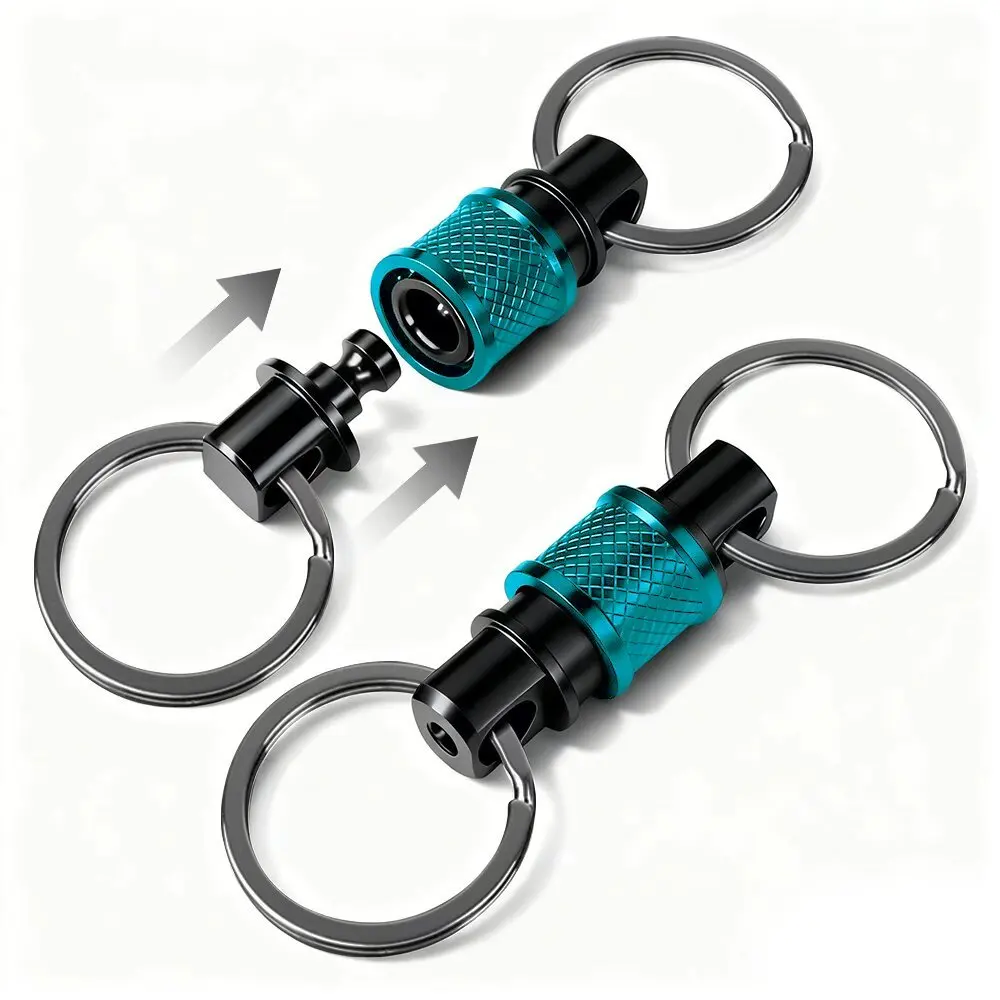 1pc Pull Apart Key Rings Quick Release Keychain for Men and Women, Detachable Key Ring, Retractable Key Chain