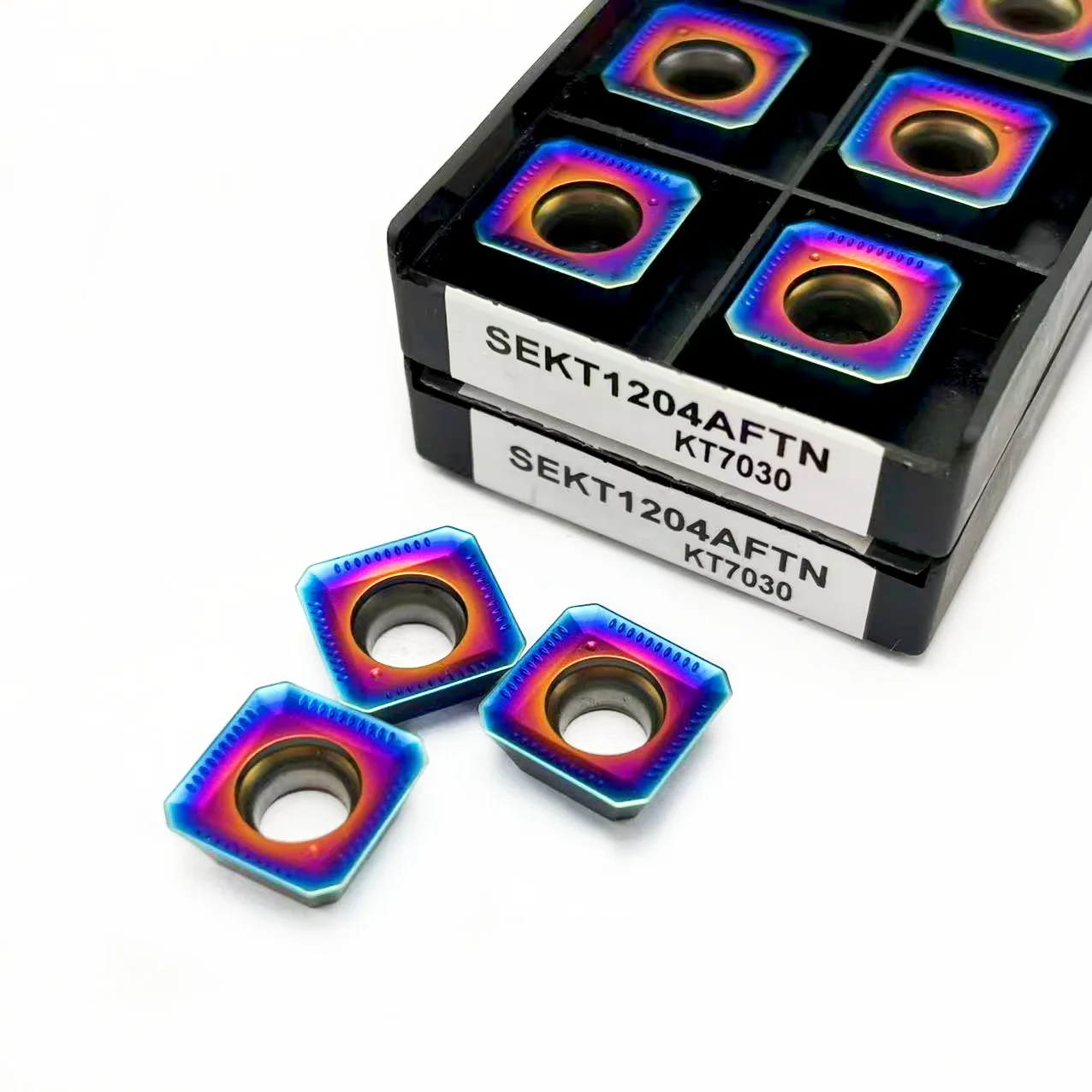 Carbide Blade Lathe Milling Insert, CNC Usinagem Torneamento Ferramentas, SEKT1204 KT7030, SEKT1204 KT7030, Alta Qualidade