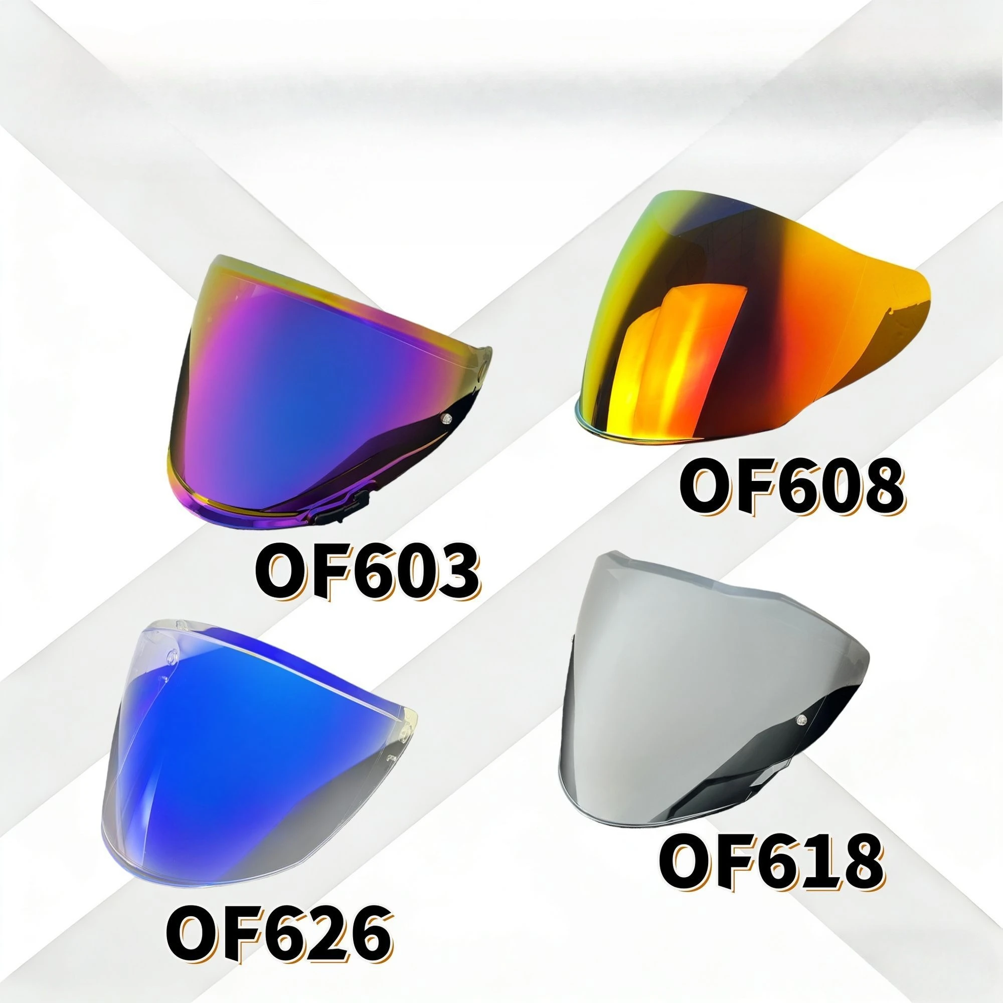 Helmet Lens for LS2 OF562/603/608/618/626 Three-quarter Helmet Half Helmet Mirror Day and Night