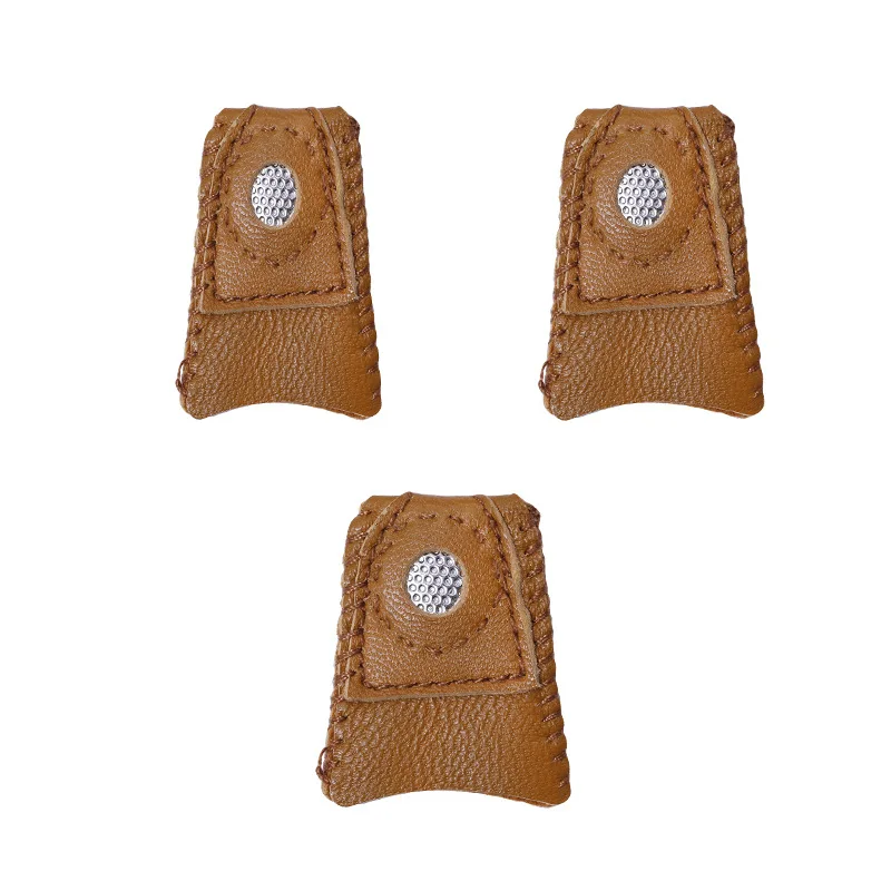 

Швейный инструмент «сделай сам», наперсток для монет из синтетической кожи с металлическим наконечником, чехол для наперстка для рукоделия ручной работы для пошиття и рукоделия