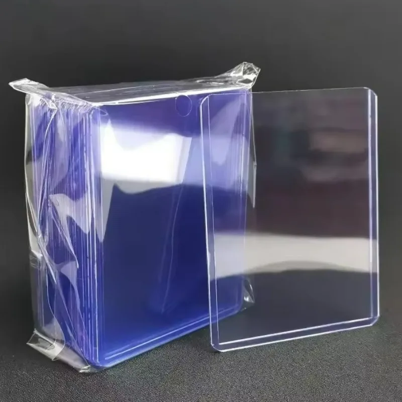 

50pcs Acrylic Card Holder Snap Type Gaming Sports Trading Card Display Case Kpop Idol Photo Protective Sleeves Not Magnetic