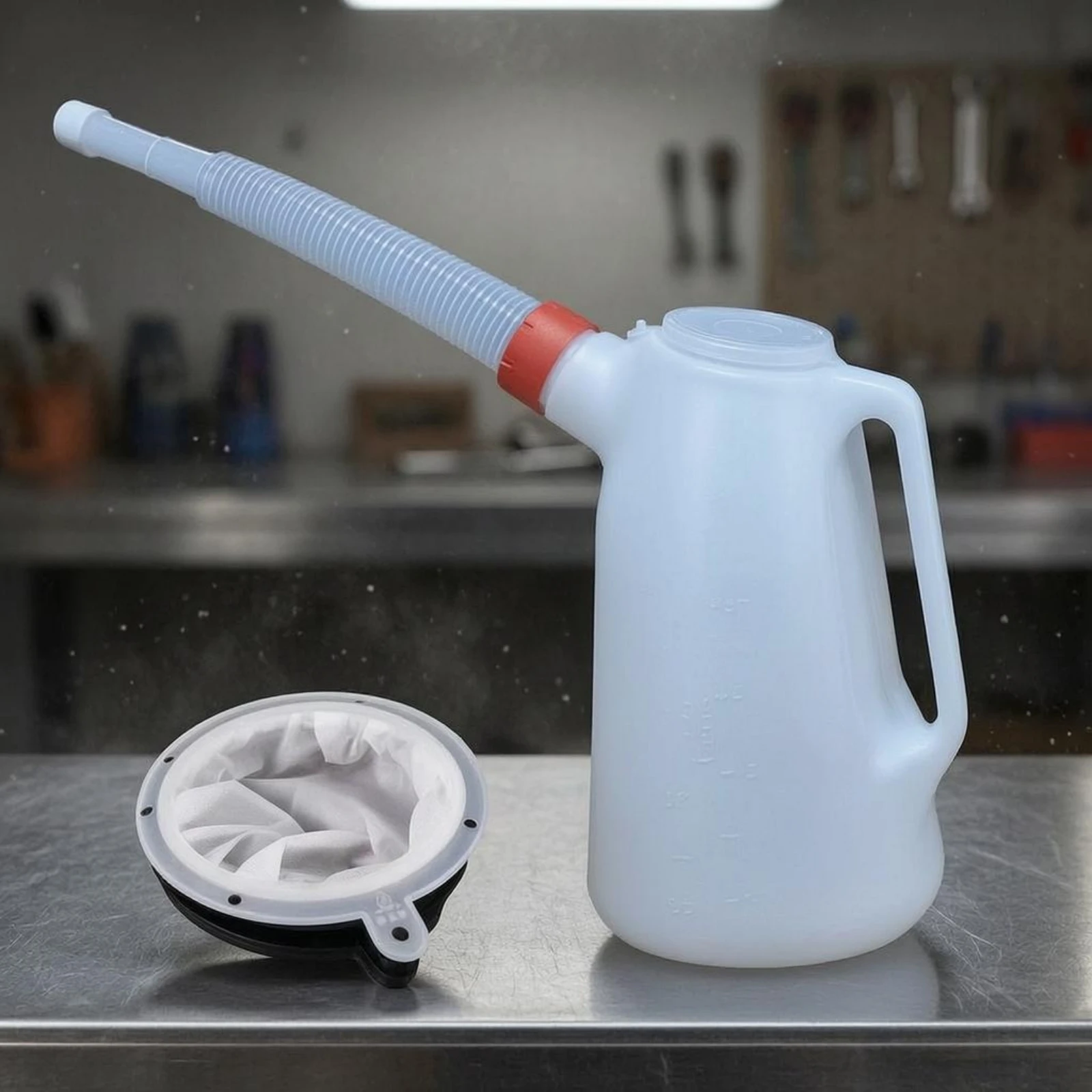 Oil Dispensing Jug Dustproof Cap Long-Spout Oil Jug Kitchen Container Screw-on Top Wide Mouth