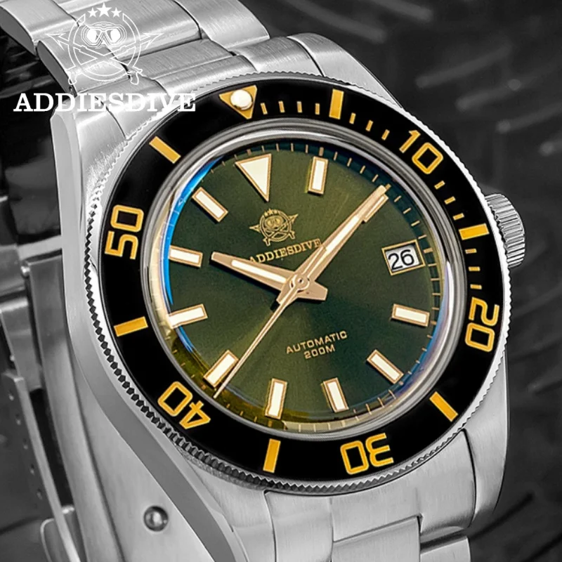 

ADDIESDIVE AD2084 New Diver Watch Luxury Business Sapphire AR Coated 200m Waterproof Luminous NH35 Automatic Mechanical Watch