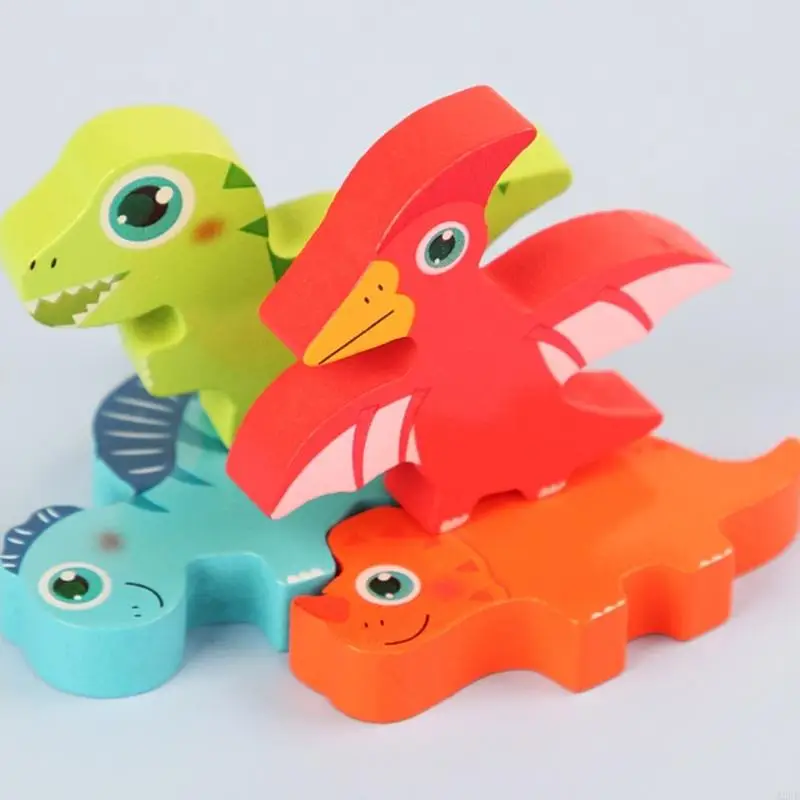 Dinosaur Eggs Puzzle Multilayer PEG PEG TOOY لطفلي يعزز الفضاء التفكير المنطقي المهارة A2UB